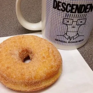 A simply perfect sugared donut