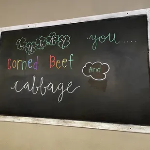 a blackboard with a message on it