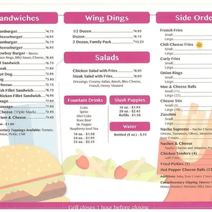 Scotty&apos;s Menu