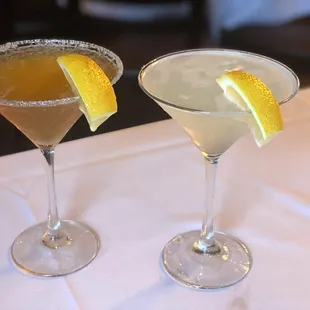 Sidecar &amp; Lemondrop Martinis