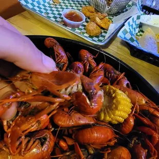 Grass in the crawfish and the infamous &quot;thumb print&quot; that you&apos;re not supposed to even be able to put in a crawfish.