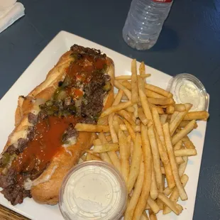 Devil&apos;s Philly with fries/ranch