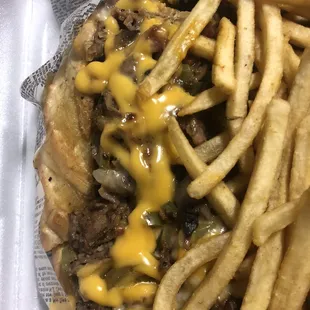 Texas Philly - Ordered with no mushrooms, jalapeños, or peppers. Came filled with mushrooms, jalapeños, and peppers.