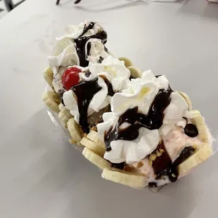 a banana split