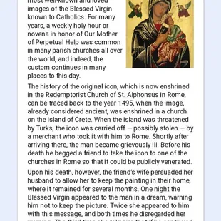 Our mother of perpetual help icon original 15th century painting
