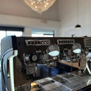 two espresstors on a counter