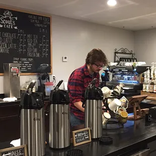 Tony at soft open.