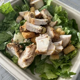 Brisket Caesar salad sub chicken.
