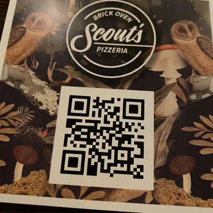 The menu QR from the Verve