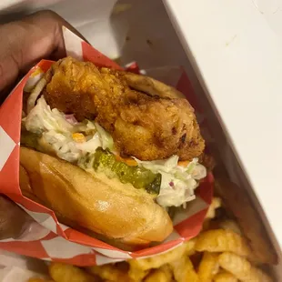 Hot Chicken Sandwich Combo w/ Fries