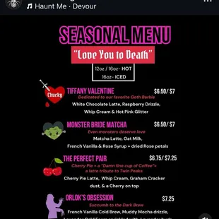 Feb 2025 seasonal drinks