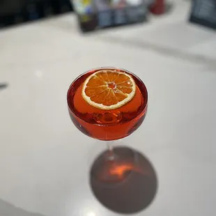 a glass of orange juice