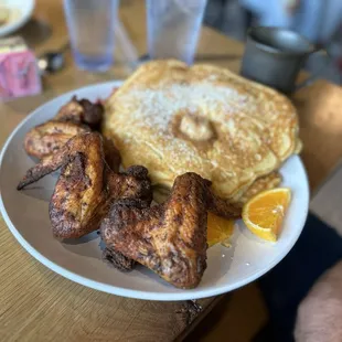 Chicken and pancakes