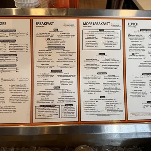 menu, sushi and sashimi