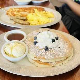 Real blue berry pancakes