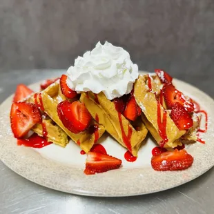 Strawberry Waffle Combo