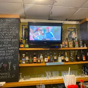 View from a seat at the bar!