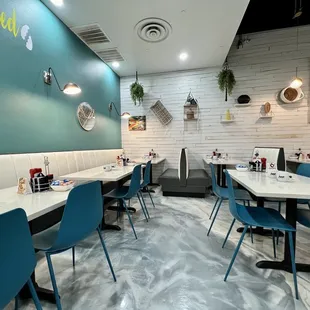 a view of the dining area