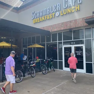 Front entrance with patio