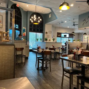 a view of the dining area