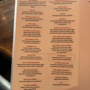 Menu from Dec 11th 2024