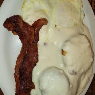 Biscuit and gravy plate.