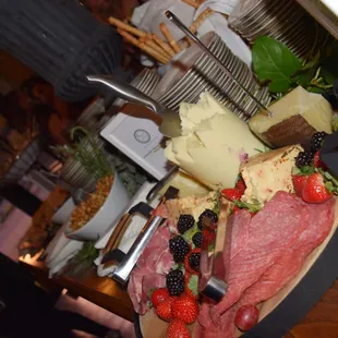 Meat and cheese display