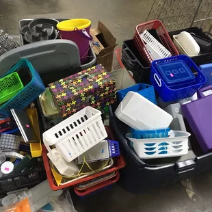 My favorite- dirt cheap organizing supplies!