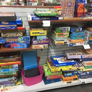 Puzzles and games- you can donate incomplete sets here!