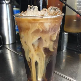 Cold Brew with a splash of Almond Milk