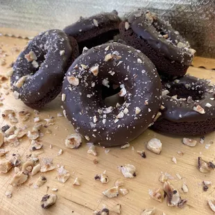 Gluten Free Chocolate Hazelnut baked donut