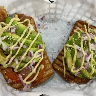 Avo toast. Huge portion