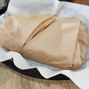 Wrapped hot sandwich