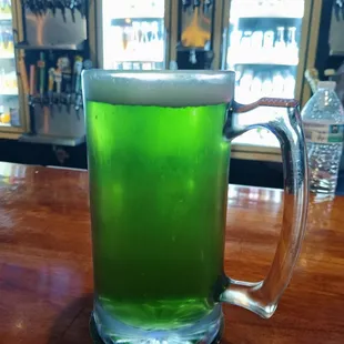 I'm drinking a nice cold green beer here with my gorgeous girlfriend and I couldn't be happier, Happy St. Patrick's Day!