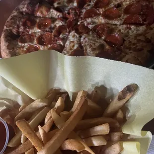 Pizza and fries