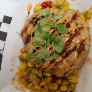 Beautiful presentation even to go in a Styrofoam box.