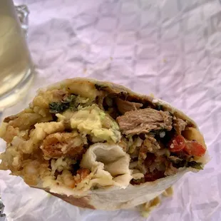 Steak 'n egg burrito