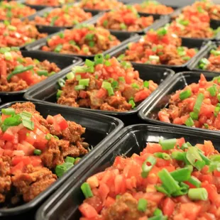 Turkey chili with stewed pintos and kidney beans