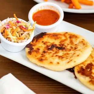Fresh made daily! Try our signature pupusas in choice of cheese, pork or bean and cheese