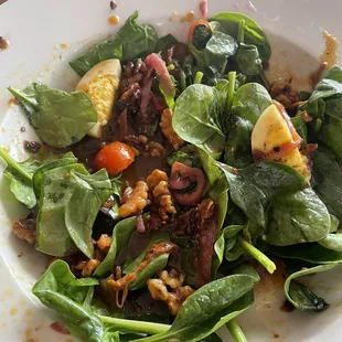 Smoked Tomato Spinach Salad