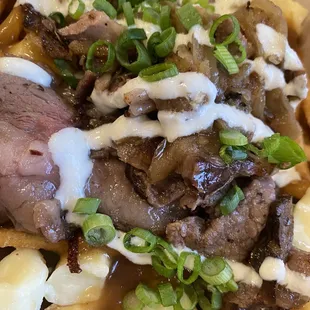 Poutine.  Not exactly slow braised beef.  But not bad!
