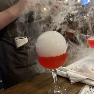 My drink cotton candy clouds