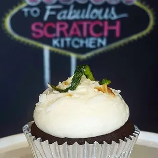 Chocolate Coconut Zucchini Cupcake