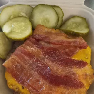 Double bacon Cheeseburger- bunless