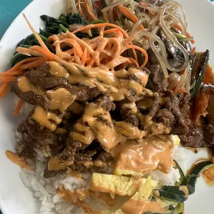 a plate of food on a table