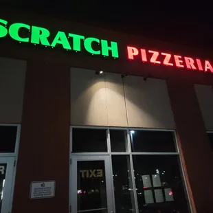 the front of the restaurant
