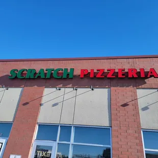 the front of the restaurant