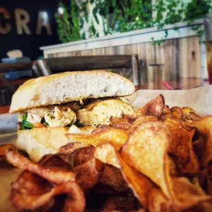 Trying the Good Morning Vietnam sandwich