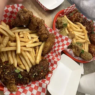 Thai coconut green curry, Korean sweet and spicy