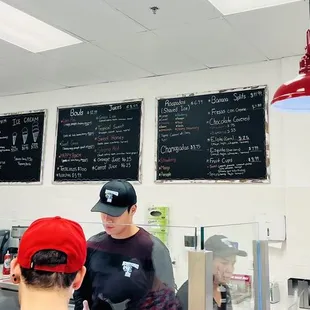 Dessert menu with many options